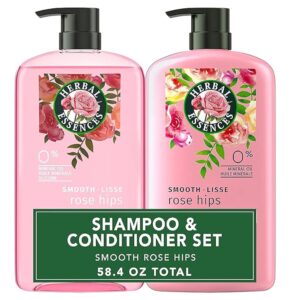 Natural Essences Clean Assortment Shampoo and Conditioner Set, Paraben-Free and Coloration-Secure, Infused with Rose Hips and Vitamin E, 29.2 Fl Oz Every, 2-Pack