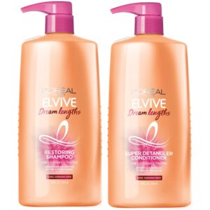 L’Oreal Paris Elvive Dream Lengths Shampoo and Conditioner Set, Paraben-Free, 1 Set