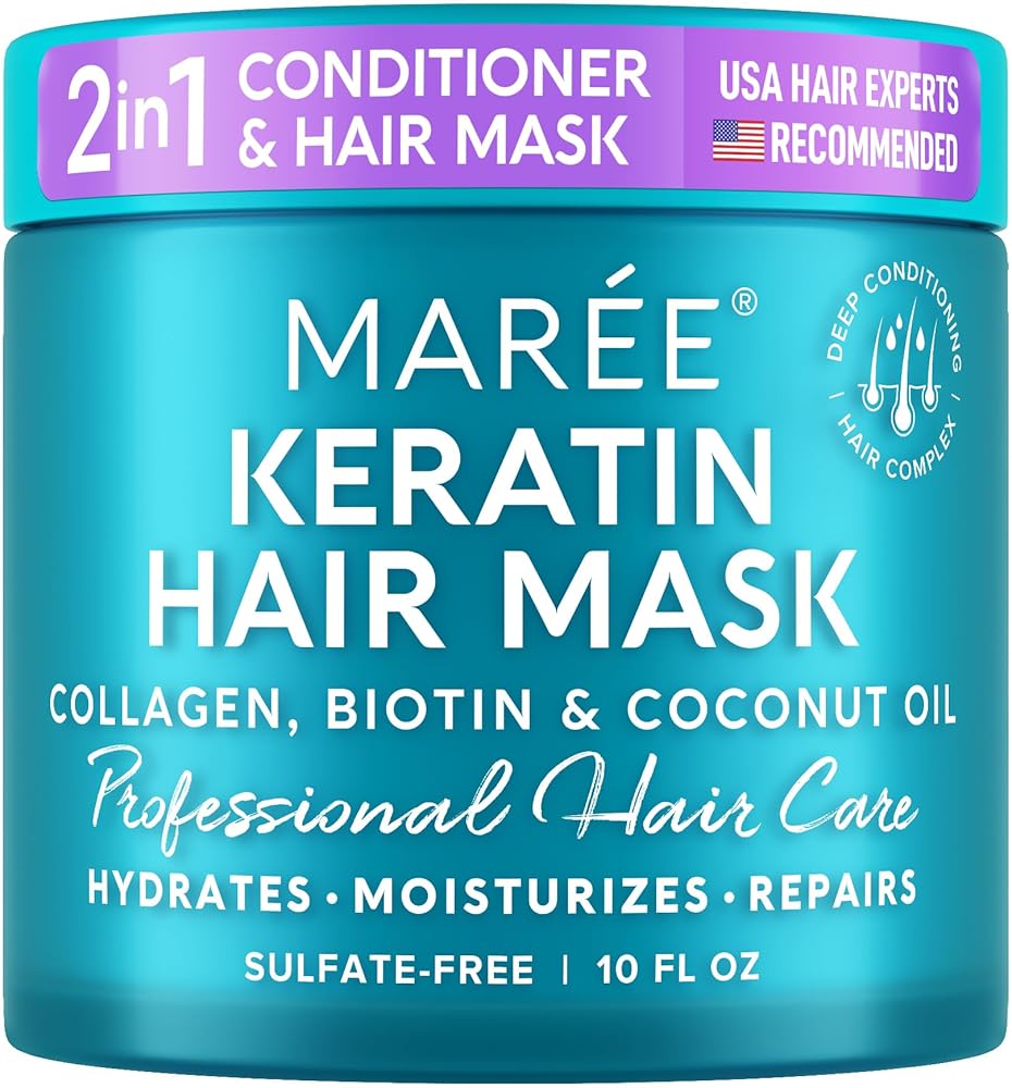 MAREE Deep Conditioning Hair Masks for Broken Hair – Keratin Remedy Conditioner for Hydration, Restore, and Development of Dry, Broken Hair