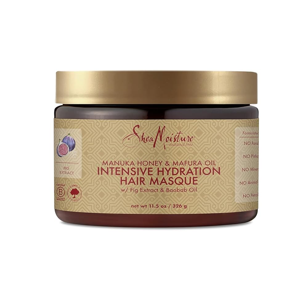 SheaMoisture Deep Conditioning Hair Masque with Manuka Honey & Mafura Oil for Dry, Broken Hair – Intensive Hydration Therapy, 11.5 oz